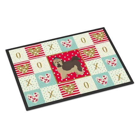 Carolines Treasures 24 x 36 in. Russian Lapdog Love Indoor or Outdoor Mat CK5888JMAT